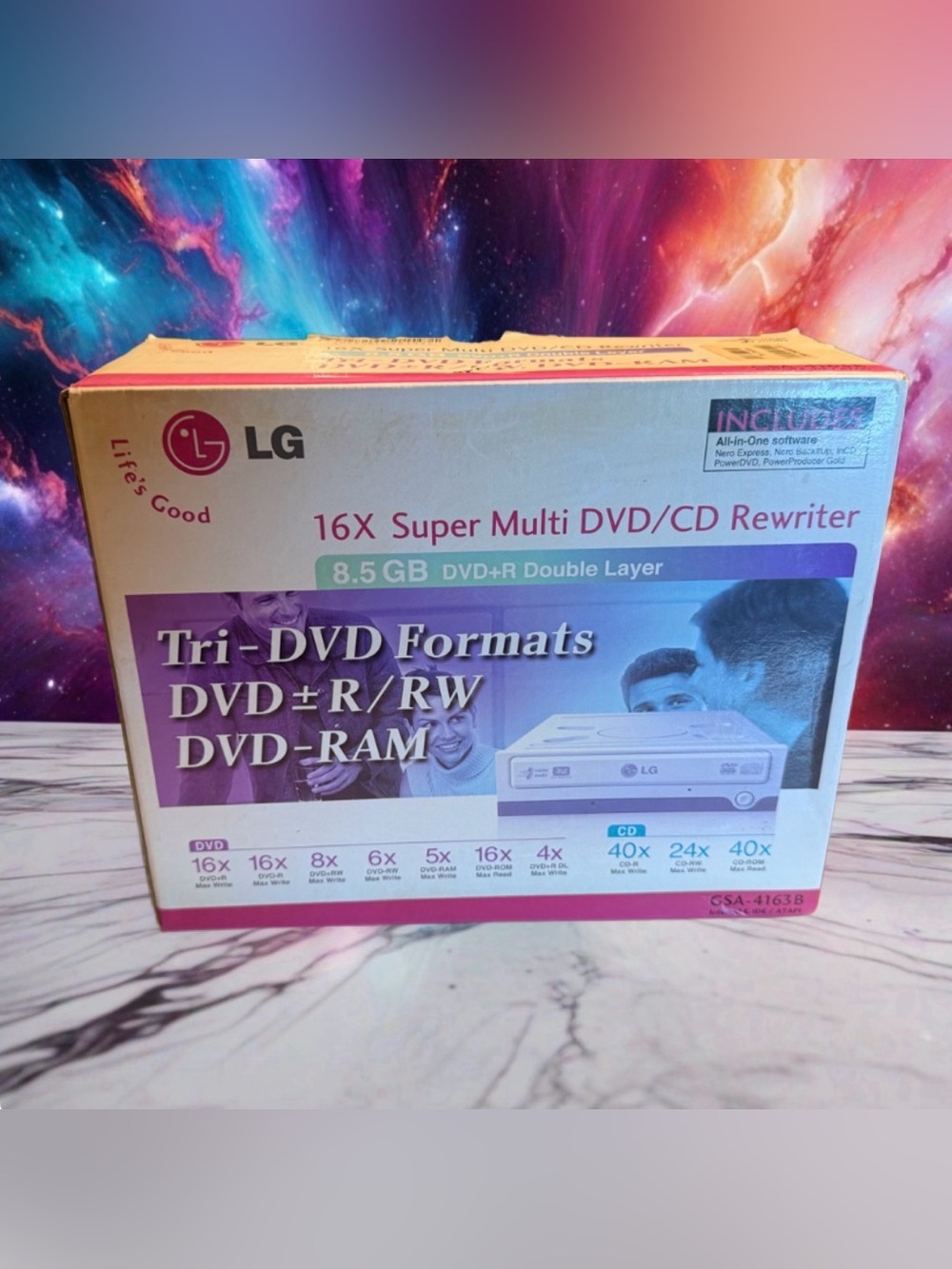 LG Super Multi DVD Drive GSA-4163B 16X CD DVD-RW Writer NEW w/software